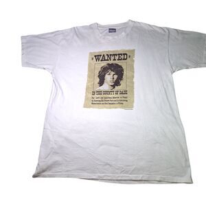 The Doors Vintage 1999 Jim Morrison Wanted Poster Cancelled Tour T-Shirt XL